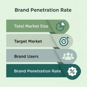 Brand penetration rate analysis to measure customer awareness and usage of the brand in the market