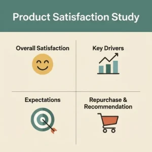 Product satisfaction study to evaluate quality, user experience, and customer feedback