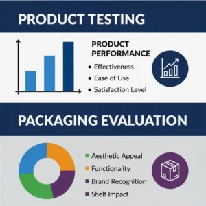Product testing to evaluate quality, functionality, and customer acceptance in the market